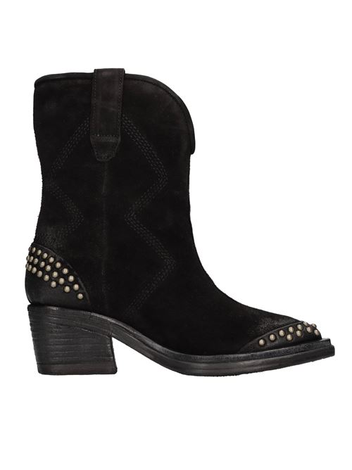 Stivaletti texani in camoscio A.S.98 | A55208NERO